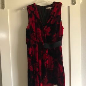 Rachel Roy Draped Velvet Fit & Flare A-Line Dress